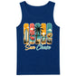 Vintage Sun Chase Coastal Beach Summer Graphic Men Tank Top