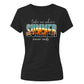 Vintage Tropical Sunset Summer Graphic Print Ladies T-Shirt