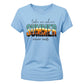 Vintage Tropical Sunset Summer Graphic Print Ladies T-Shirt