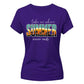 Vintage Tropical Sunset Summer Graphic Print Ladies T-Shirt