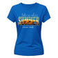 Vintage Tropical Sunset Summer Graphic Print Ladies T-Shirt