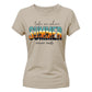 Vintage Tropical Sunset Summer Graphic Print Ladies T-Shirt