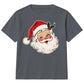 Vintage Winking Santa Face Graphic Christmas Kids T-Shirt