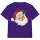 Vintage Winking Santa Face Graphic Christmas Kids T-Shirt