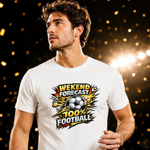 Weekend Forecast Blast football tournament unisex t-shirt