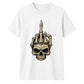 Edgy skeleton hand middle finger Halloween Unisex t-shirt