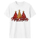 Glittering red gold tree print Christmas Unisex T-Shirt