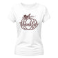 White pumpkin thankful script Thanksgiving Ladies T-Shirt