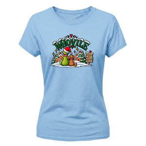 Whoville dog and friend graphic Christmas Ladies T-Shirt
