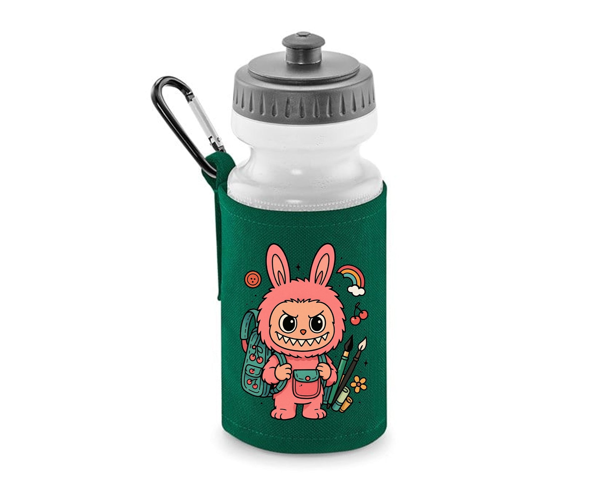 Back To School Kids Water Bottle, Labubu Printed Design, 500ml BPA Free Soft Water Bottle Included, Stylish Drink Bottle For School M8481