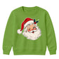 Winking Santa Face With Holly Christmas Kids Sweatshirt