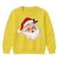 Winking Santa Face With Holly Christmas Kids Sweatshirt
