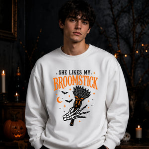 Witch broomstick quote graphic Halloween Unisex Sweatshirt