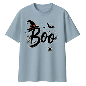 Witch hat boo lettering print Halloween Oversized T-Shirt