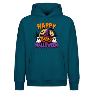 Witch hat pumpkin and cute ghosts Halloween Oversized Hoodie