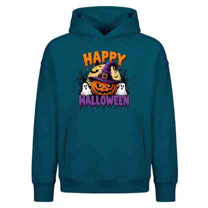 Witch hat pumpkin and cute ghosts Halloween Oversized Hoodie