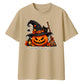 Witch hat pumpkin cat graphic Halloween Oversized T-Shirt