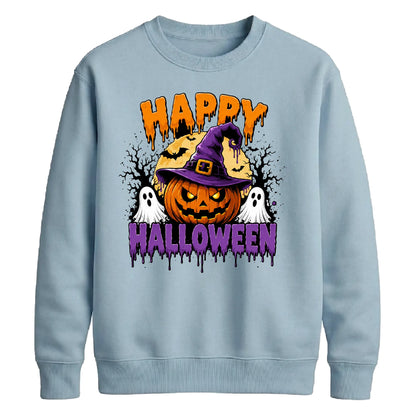 Witch hat pumpkin ghosts print Halloween Unisex Sweatshirt