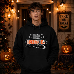 Witchcraft her magical broomstick design Halloween hoodie