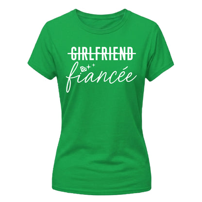 Witty Engagement Girlfriend Fiancee Bride Ladies T-Shirt