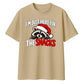 Witty festive raccoon snack Christmas Oversized T-Shirt