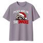 Witty festive raccoon snack Christmas Oversized T-Shirt