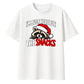 Witty festive raccoon snack Christmas Oversized T-Shirt