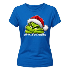 Witty grumpy antisocial quote top Christmas Ladies T-Shirt