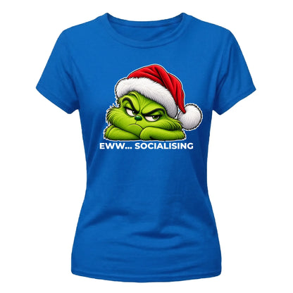 Witty grumpy antisocial quote top Christmas Ladies T-Shirt