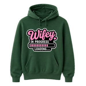 Witty Loading Bar Slogan Engagement Bride Unisex Hoodie
