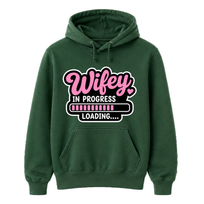 Witty Loading Bar Slogan Engagement Bride Unisex Hoodie