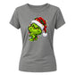 Witty smiling green grinch portrait Christmas Ladies T-Shirt