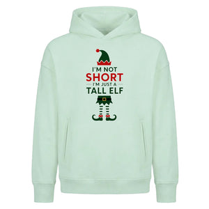Witty Tall Elf Humour Saying Christmas Oversized Hoodie