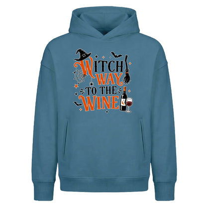 Witty wine lover quote graphic Halloween Oversized Hoodie