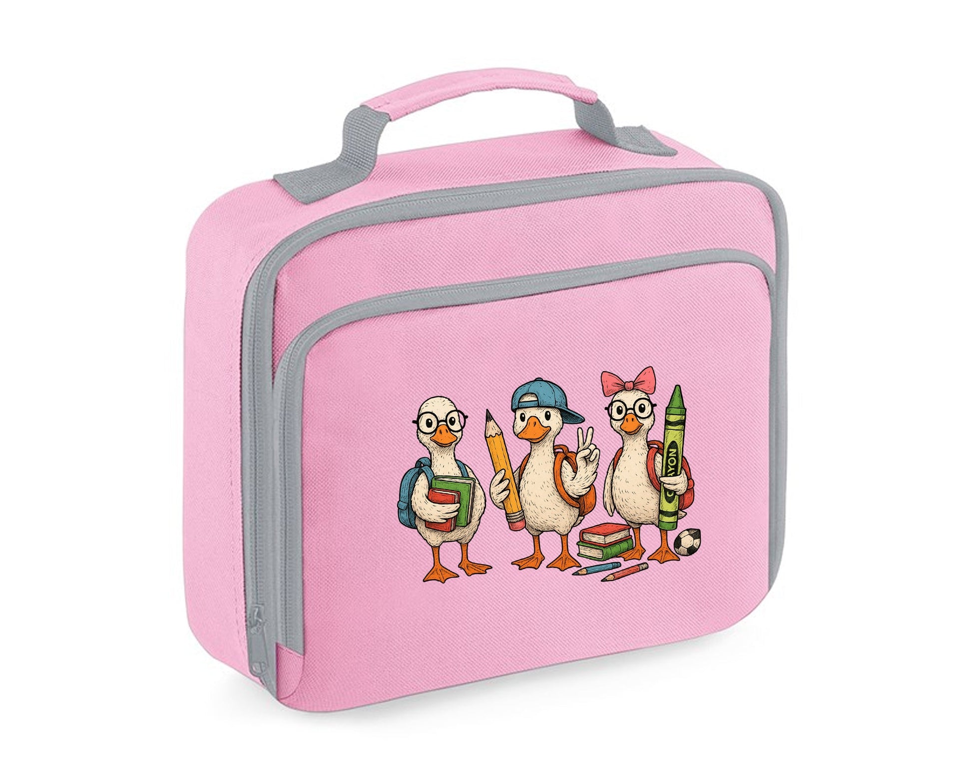 Back To School Lunch Bag, Insulated Funny Duck Cooler For Kids & Teens, Perfect Gift For Lunchbox & Duck Lovers M8486