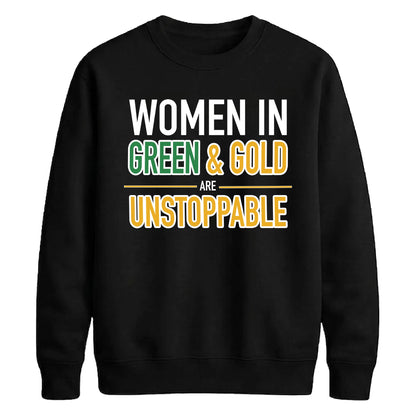 South Africa T20 Womens World Cup Tee Shirt Women Green Gold Unstoppable Cricket unisex sweatshirt