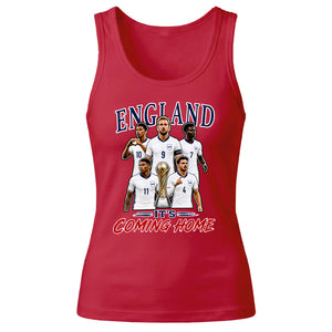 Womens England Football Team Its Coming Home Ladies Tank Top