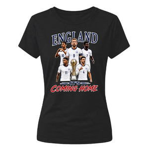 Womens England Squad Trophy Its Coming Home Ladies T-Shirt