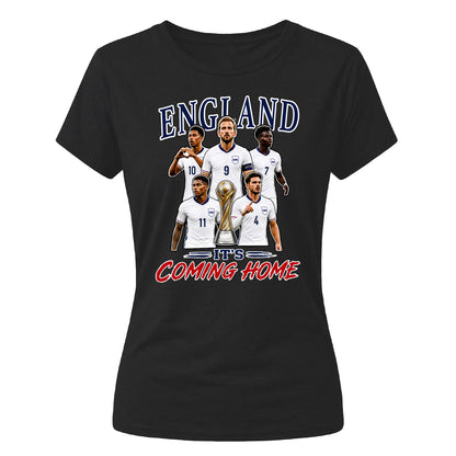 Womens England Squad Trophy Its Coming Home Ladies T-Shirt
