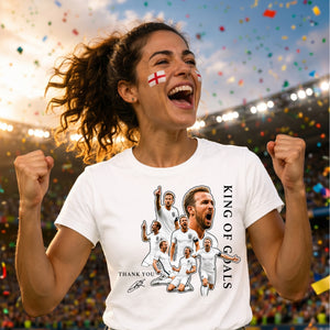 Womens Harry Kane King Of Goals Graphic Ladies T-Shirt