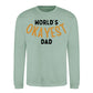 World's Okayest Dad Father Day Printed Sweatshirt
