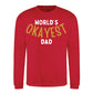 World's Okayest Dad Father Day Printed Sweatshirt