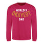 World's Okayest Dad Father Day Printed Sweatshirt