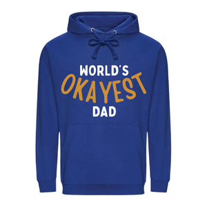 World's Okayest Dad Novelty Printed Father's Day Hoodie