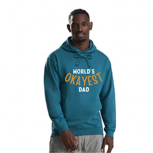 World's Okayest Dad Novelty Printed Father's Day Hoodie