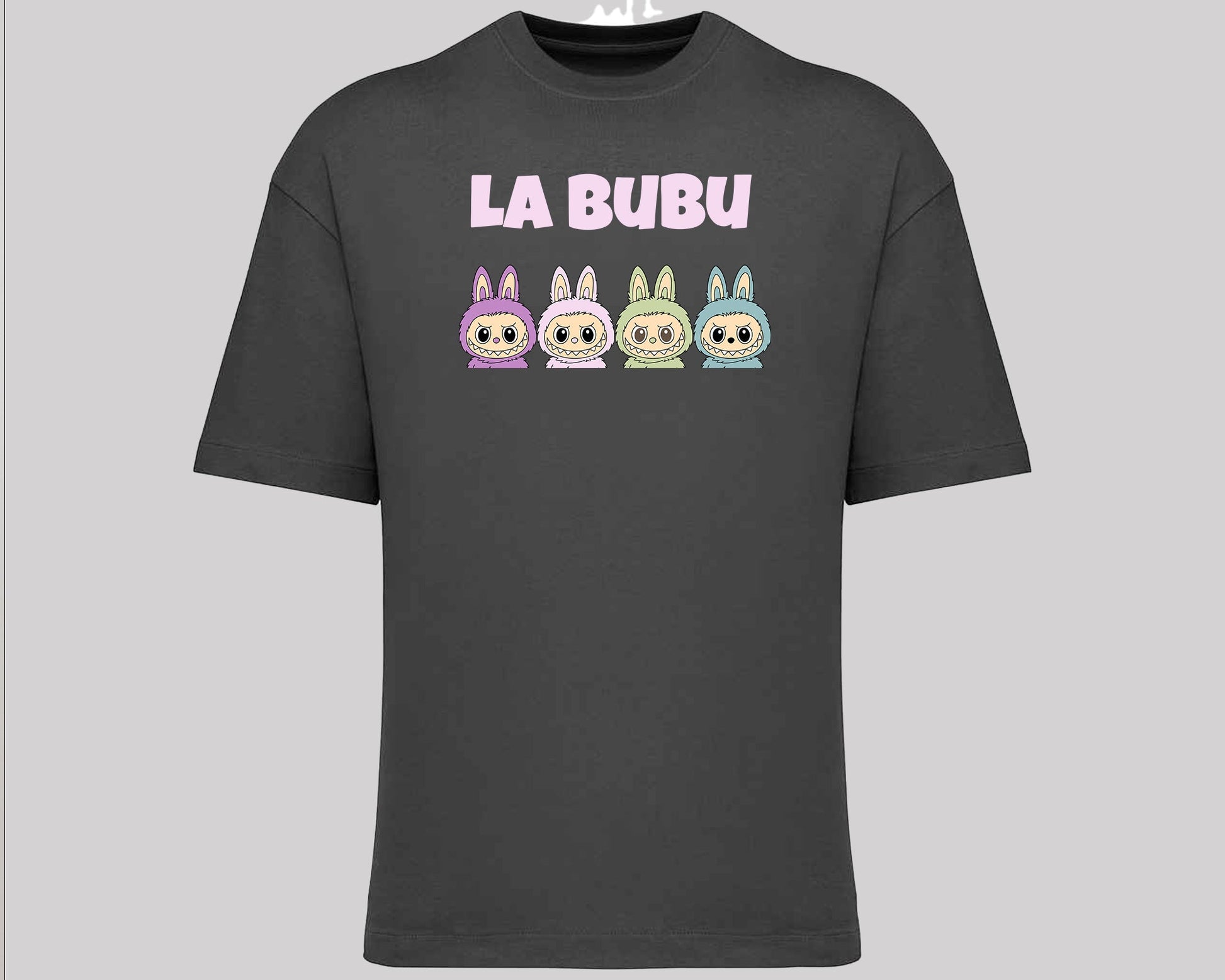 Labubu Graphic Oversize T-Shirt, Cool And Funny Cartoon Printed Tee, 100% Organic Cotton Gift For Men & Women M8427