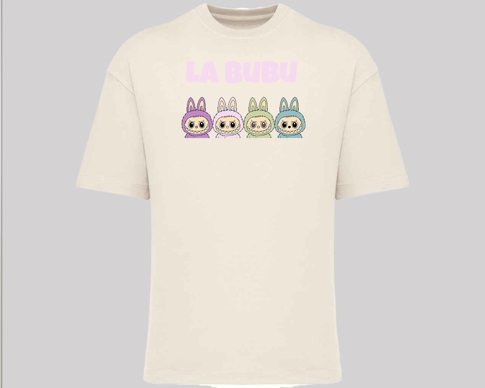 Labubu Graphic Oversize T-Shirt, Cool And Funny Cartoon Printed Tee, 100% Organic Cotton Gift For Men & Women M8427