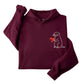 Two Halves, One Heart Sketch Embroidery SweatShirt - EWB104