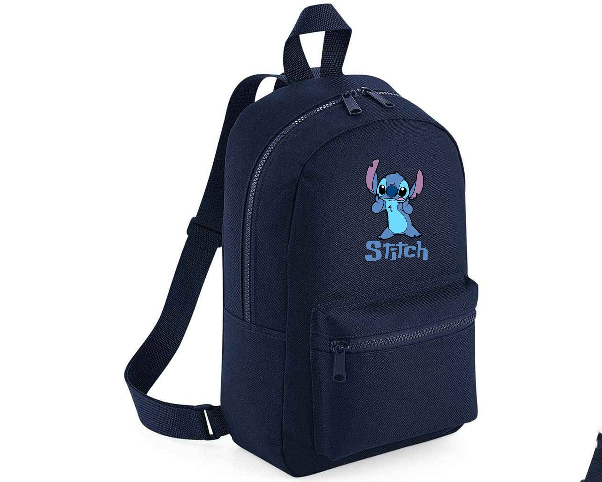 Stitch Backpack, Lilo & Stitch Printed Design Gift Bag for Boys & Girls, Front Zip Pocket School Bagpack M8404