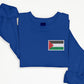Palestine Flag Sweatshirt, Embroidered Palestine Crewneck Sweater, Comfort Colors Sweater, Support Palestine Freedom Gaza Protest Clothing